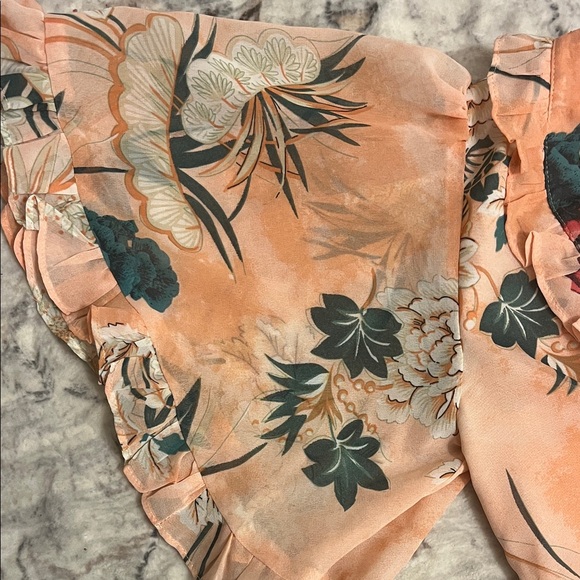 Floral Midi Dress in Orange by Saints and Secrets - Picture 4 of 6